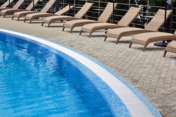 Poolside Hardscaping in Monument